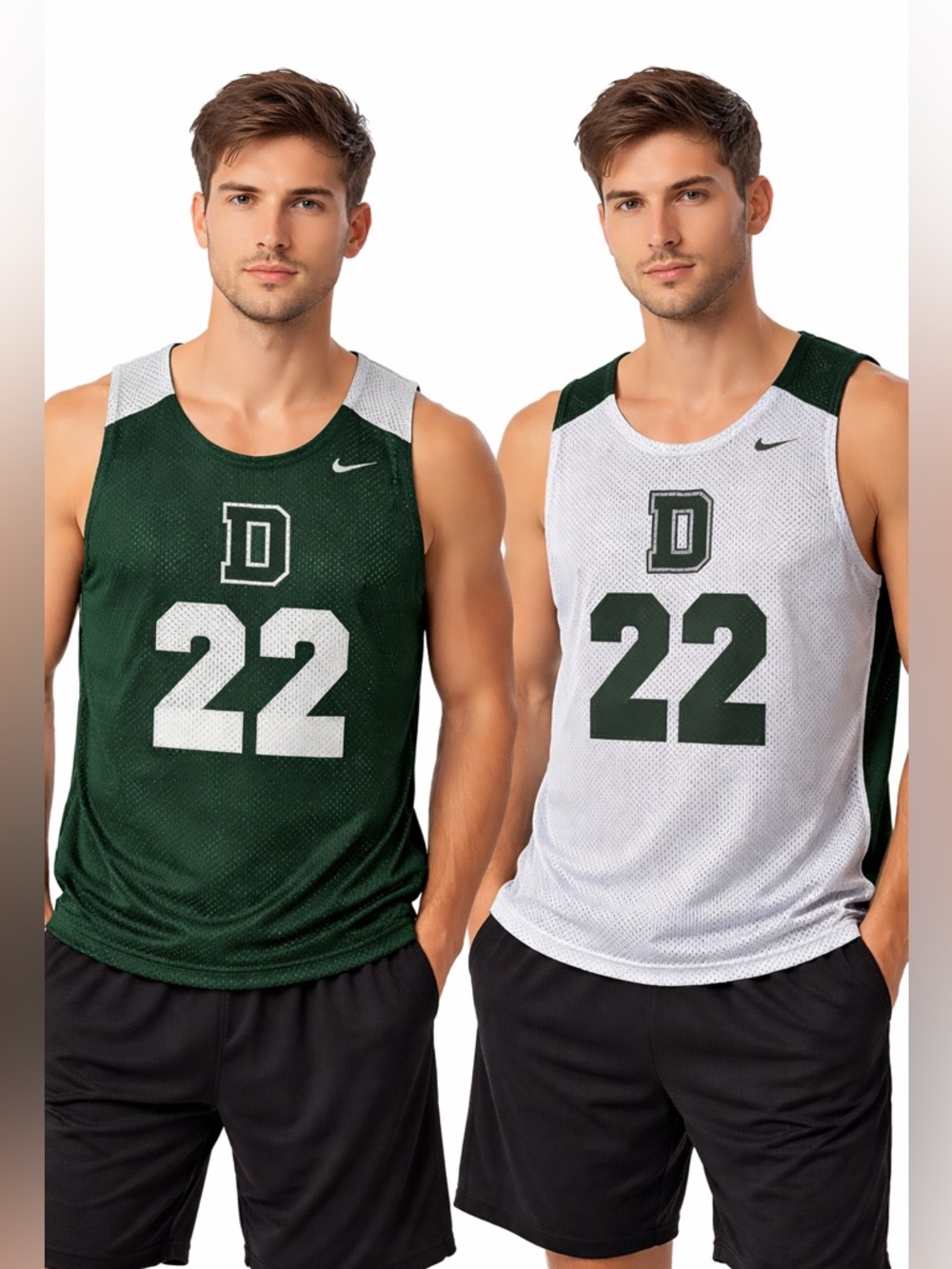 Nike Reversible Mesh Basketball Jersey #22 Green White Size L/XL